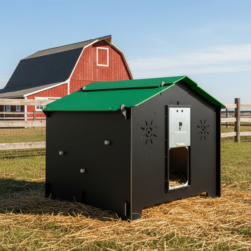 Easicoop Chalet 2XL - HPL Chicken Coop up to 18 large Birds (black) - Chartley Chucks