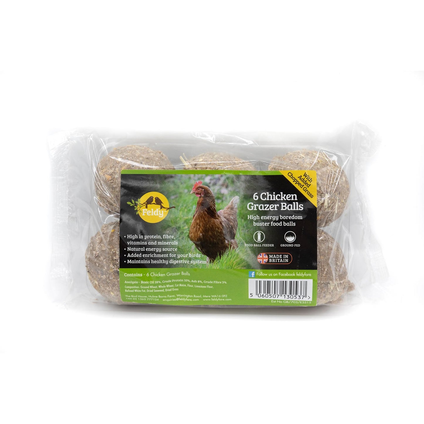 Feldy Chicken Pecking & Grazer Balls X6 - choose your flavour - BOREDOM BUSTER - Chartley Chucks