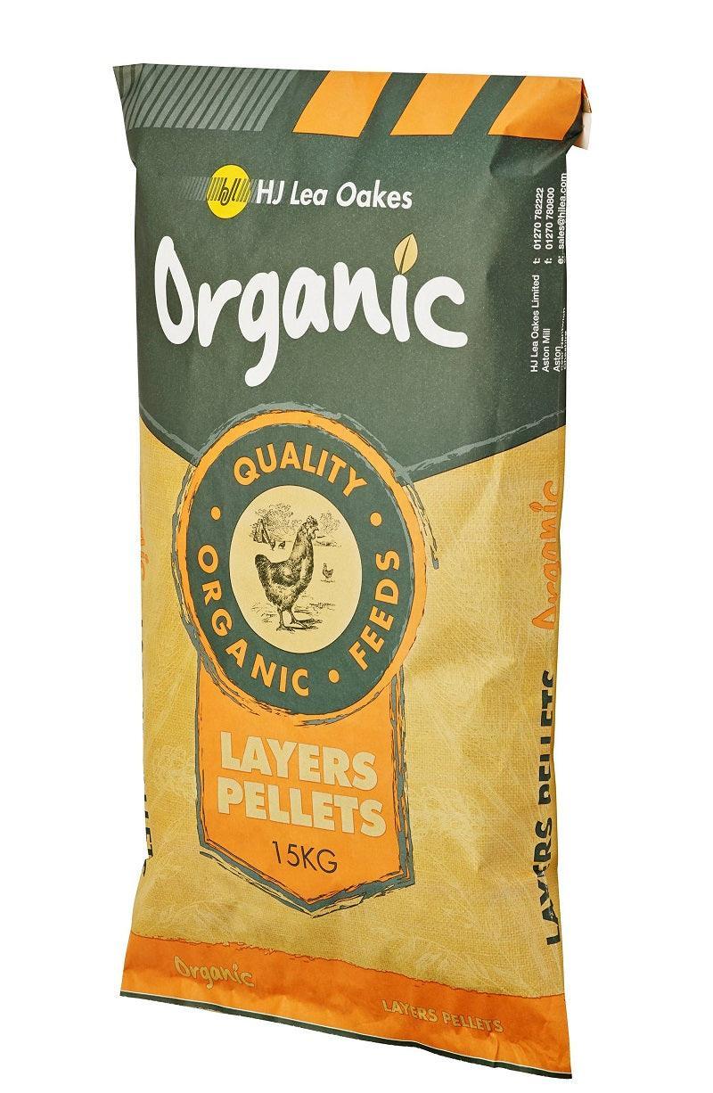 HJ Lea Oakes Organic Layers Pellets 15kg - Chartley Chucks