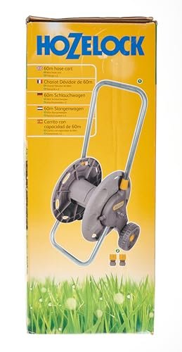 HOZELOCK - Cart Reel 60 m without Equipment : Max Capacity 60m, Reinforced Axis, Freestanding, Stable and Easy to Use, Integrated Handle, Supplied - Chartley Chucks