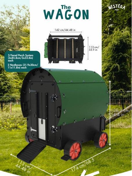Nestera Wagon up to 10 birds - Chartley Chucks