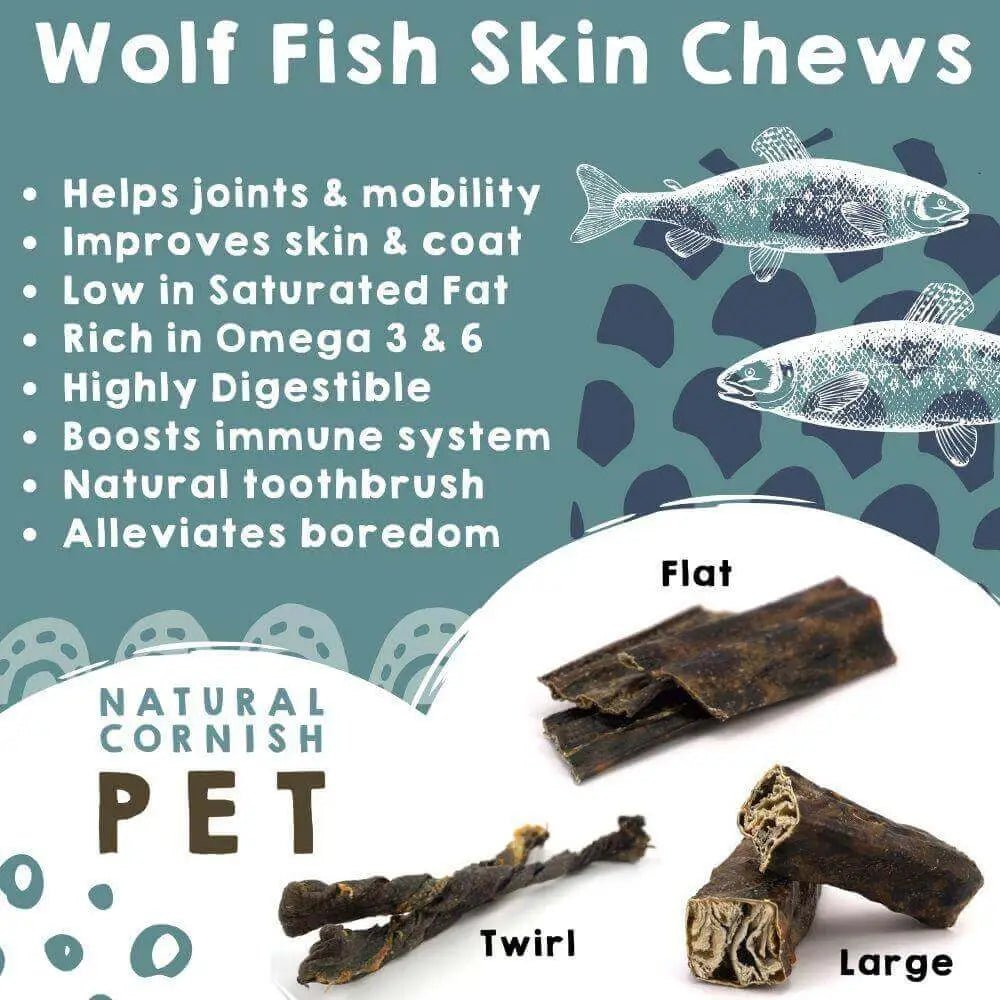 Wolf Fish Flat Chew For Dogs - Chartley Chucks
