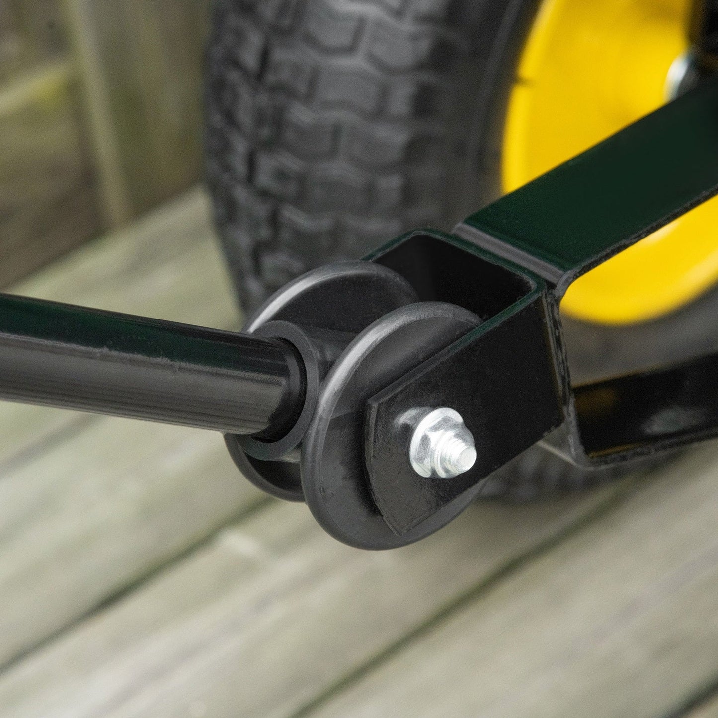 125 Litre Large Garden Cart Heavy Duty 4 Wheel Trolley Dump Wheelbarrow Tipping Truck Trailer - Green - Chartley Chucks