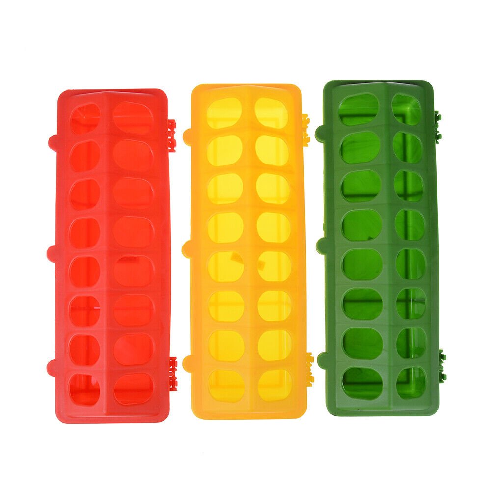 30cm or 50cm Poultry/Bird Trough Feeder Red Green Yellow - Chartley Chucks
