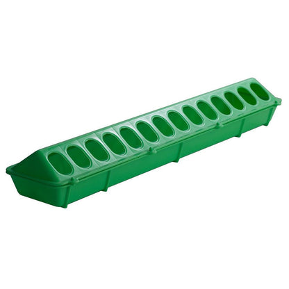 30cm or 50cm Poultry/Bird Trough Feeder Red Green Yellow - Chartley Chucks