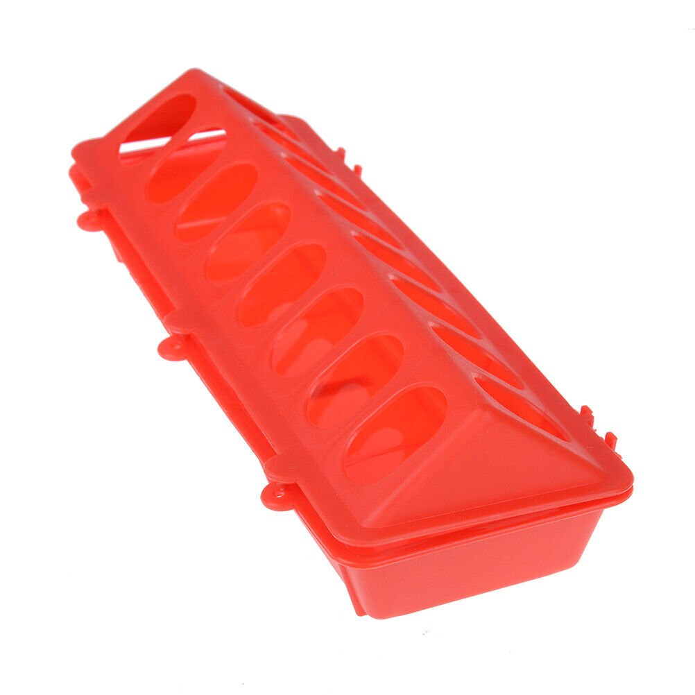 30cm or 50cm Poultry/Bird Trough Feeder Red Green Yellow - Chartley Chucks
