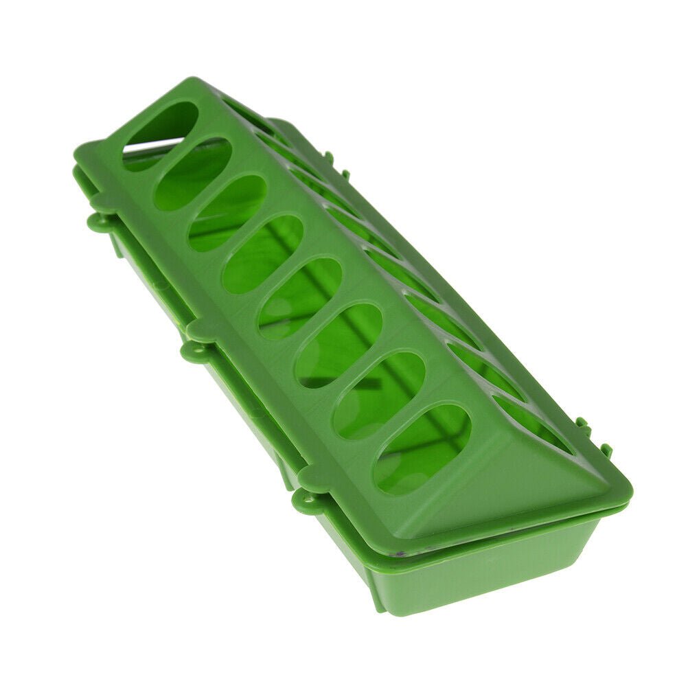 30cm or 50cm Poultry/Bird Trough Feeder Red Green Yellow - Chartley Chucks