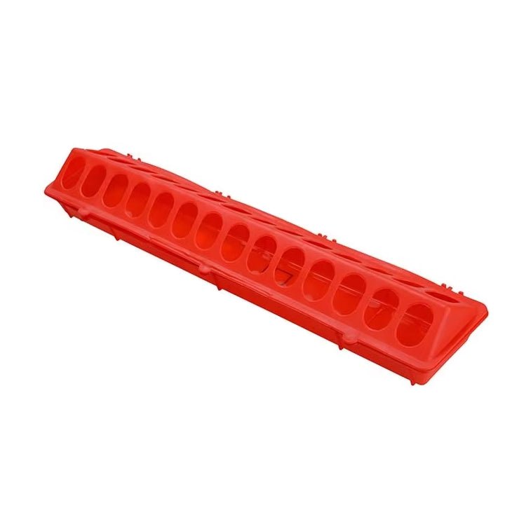 30cm or 50cm Poultry/Bird Trough Feeder Red Green Yellow - Chartley Chucks