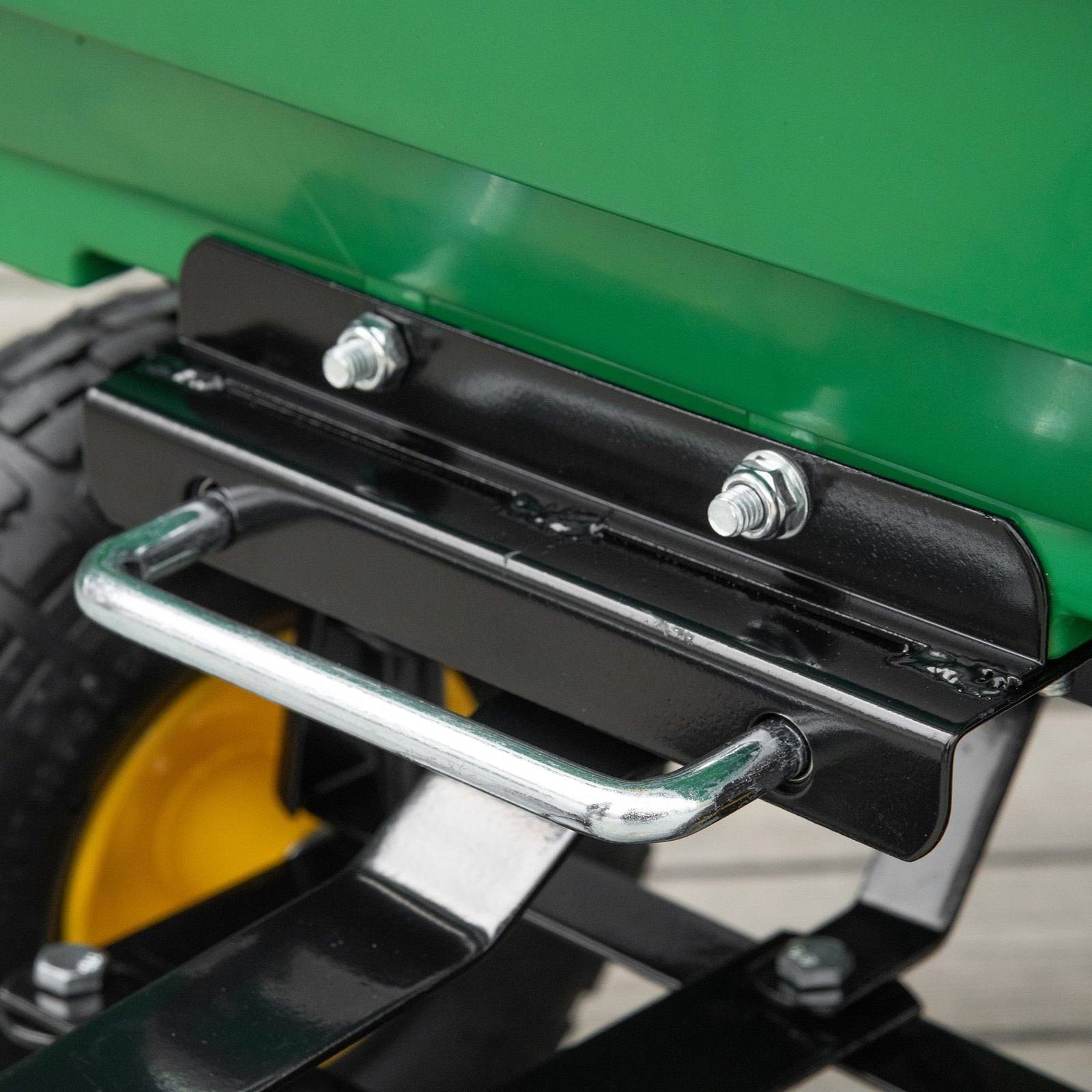 75 Litre Large Garden Cart Heavy Duty 4 Wheel Trolley Dump Wheelbarrow Tipping Truck Trailer - Green - Chartley Chucks