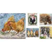 Christmas Card Collection - X6 Chicken and Dog inspired cards - Chartley Chucks