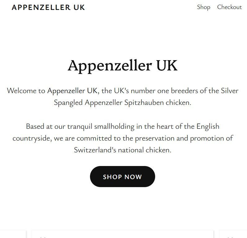 Appenzeller Large/Bantam - Chartley Chucks