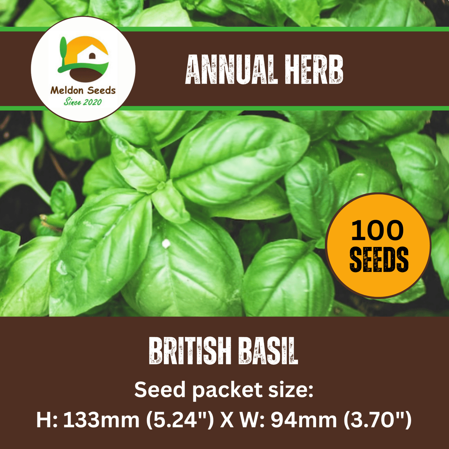 Basil British 100 Seeds - Chartley Chucks