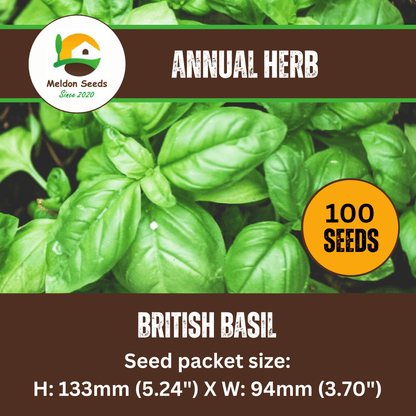 Basil British 100 Seeds - Chartley Chucks