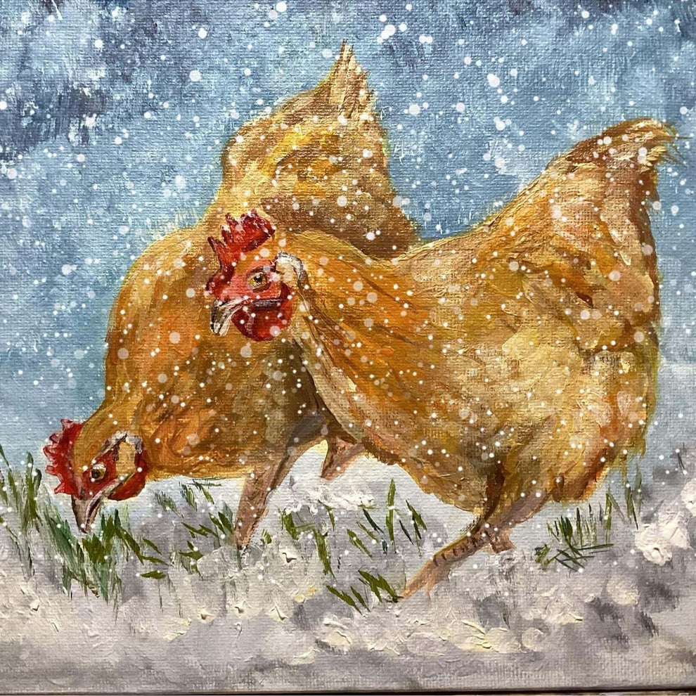 Buff Plymouth Rocks themed Christmas Card – Chartley Chucks