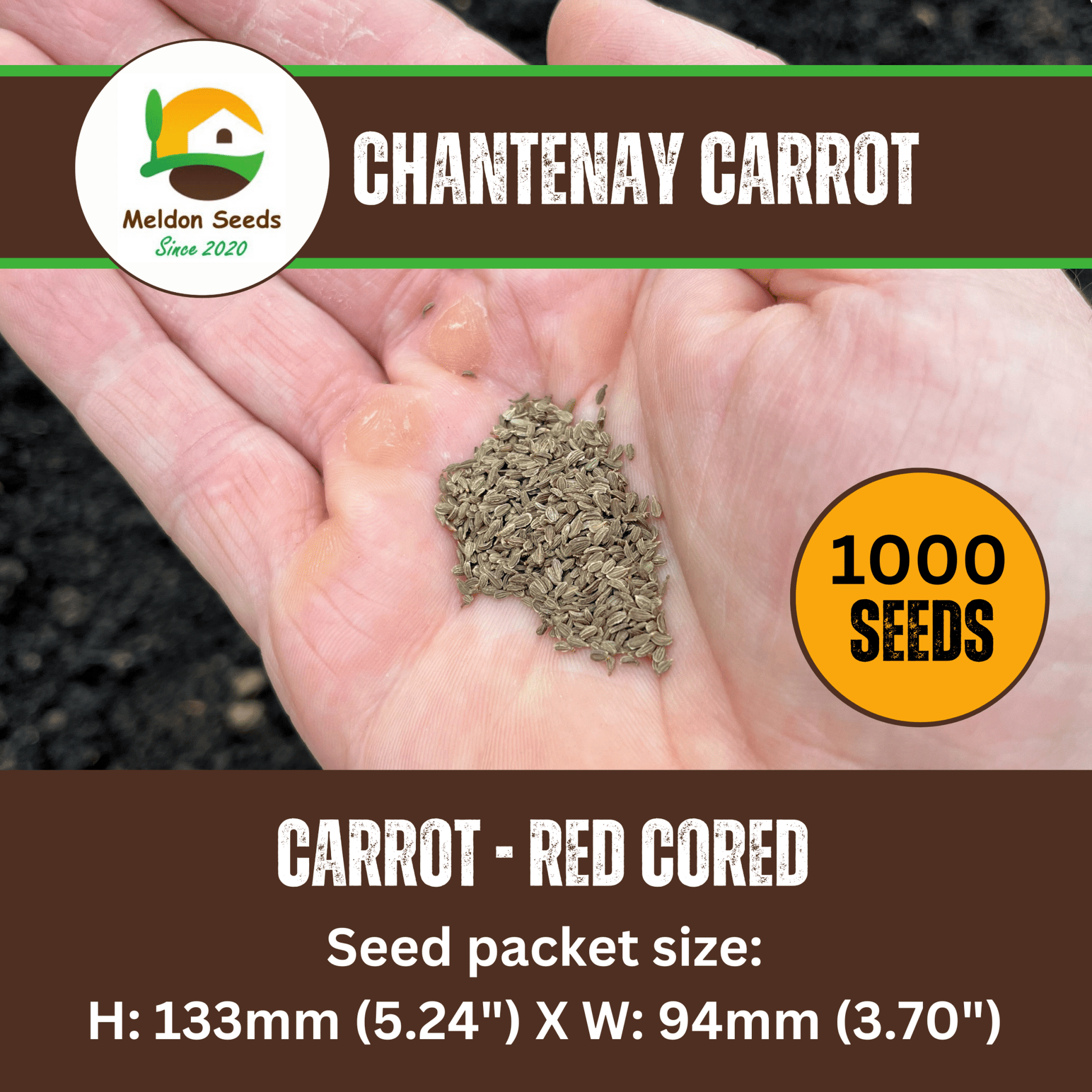 Carrot Chantenay Red Cored 1000 Seeds - Chartley Chucks
