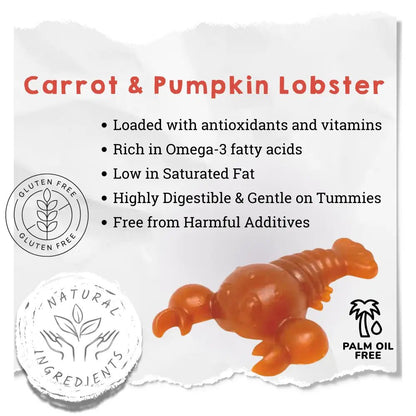 Carrot & Pumpkin Lobster Chew For Dogs - Chartley Chucks