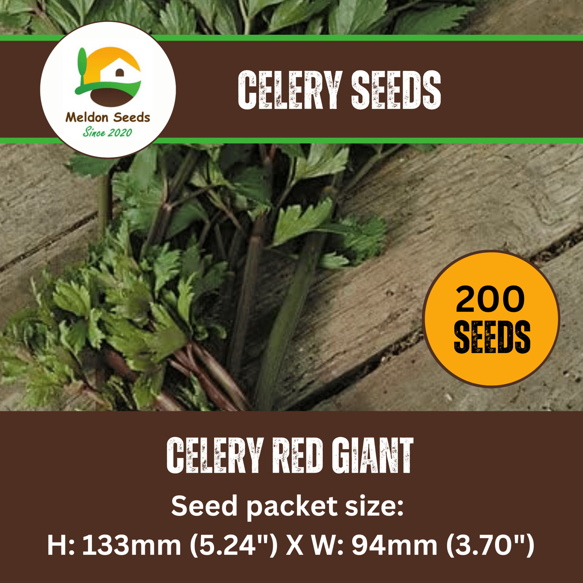 Celery Seeds Red Giant 200 Fresh Celery Seeds for Planting and Growing UK - Chartley Chucks