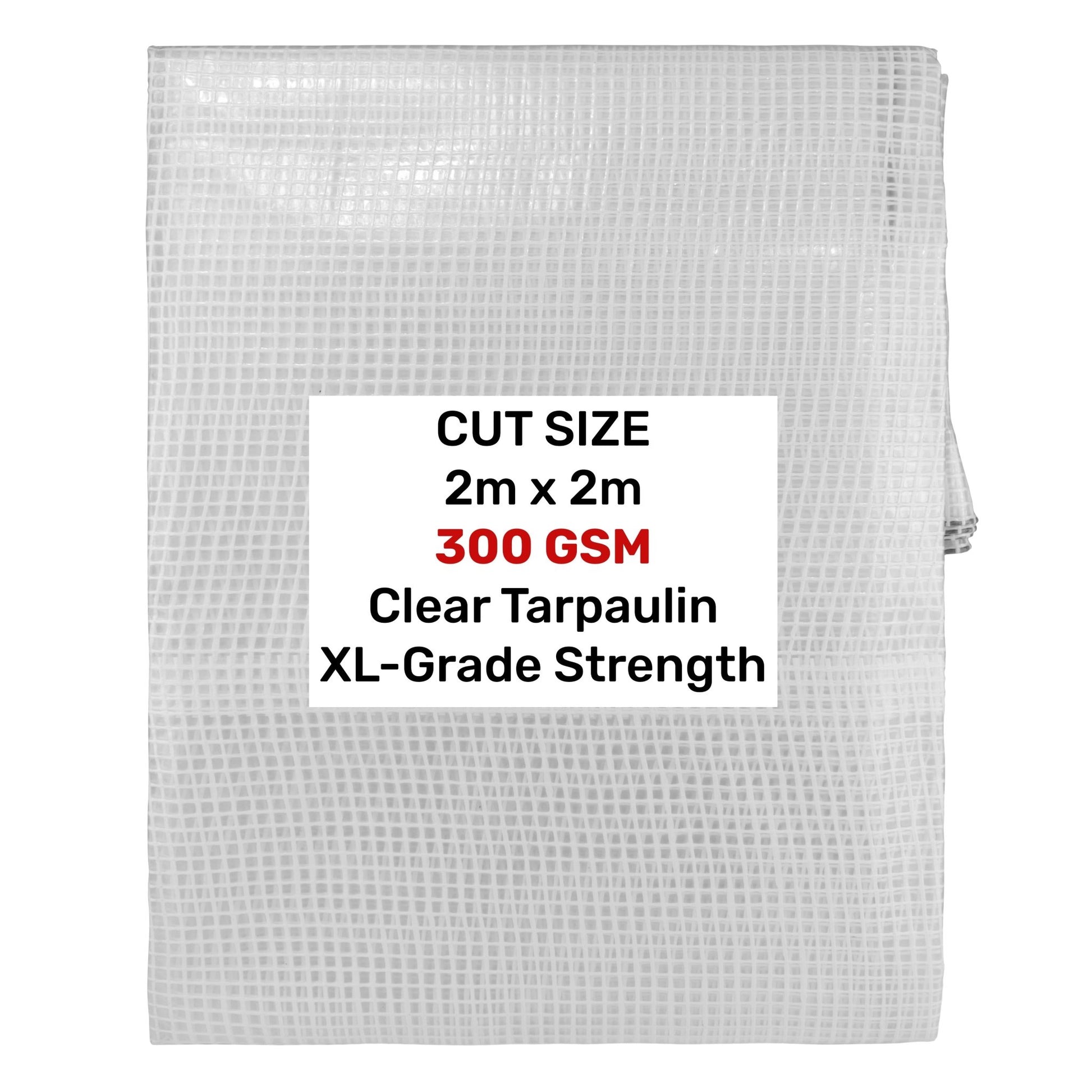 Clear XL - Grade Tarpaulin 2m x 2m - Chartley Chucks