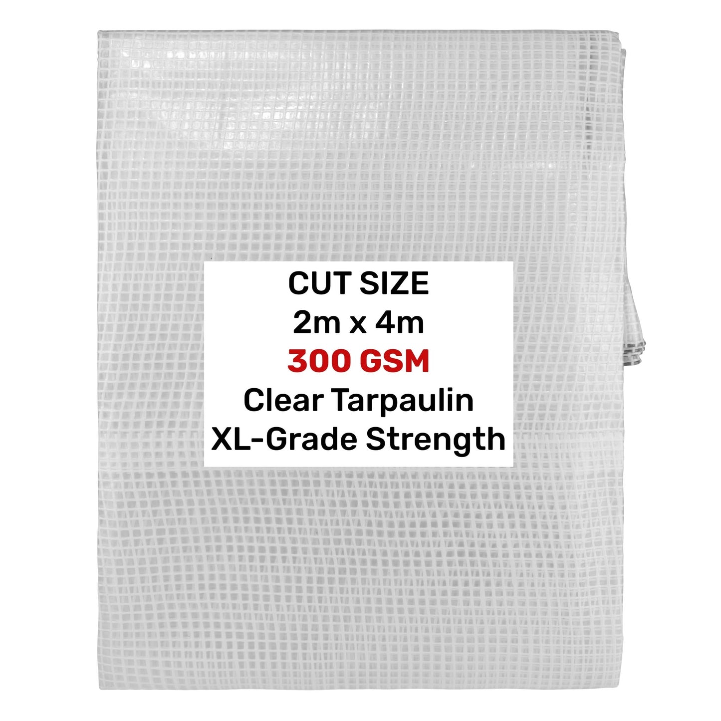 Clear XL - Grade Tarpaulin 2m x 4m - Chartley Chucks