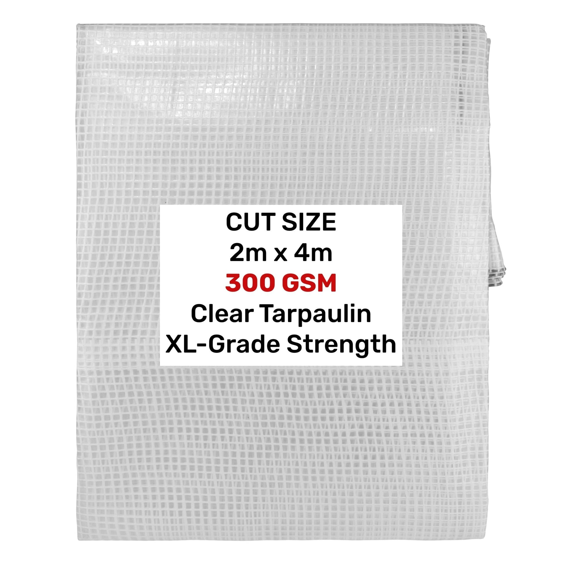 Clear XL - Grade Tarpaulin 2m x 4m - Chartley Chucks
