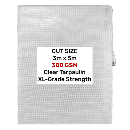 Clear XL - Grade Tarpaulin 3m x 5m - 300gsm - Chartley Chucks