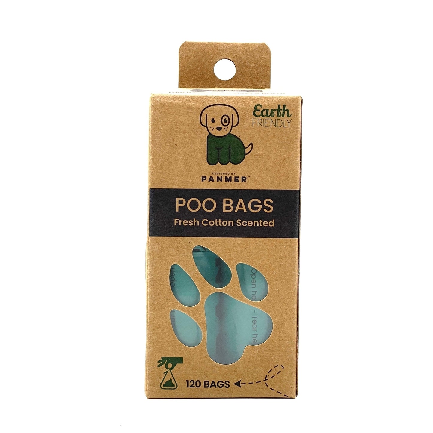 Dog Poo Bags Super Strong, Leak Proof, Fresh Cotton Scented Rolls (120 Bags) - Chartley Chucks