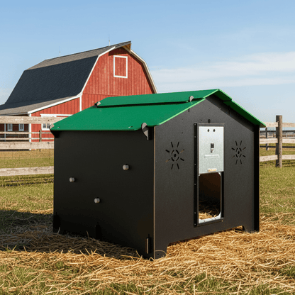Easicoop Chalet 2XL - HPL Chicken Coop up to 18 large Birds (black) - Chartley Chucks