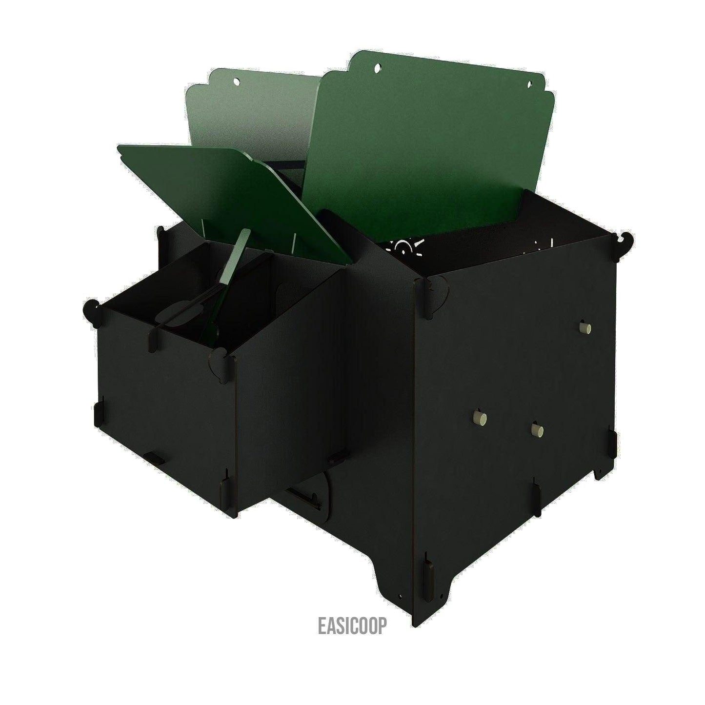 Easicoop Chalet 2XL - HPL Chicken Coop up to 18 large Birds (black) - Chartley Chucks