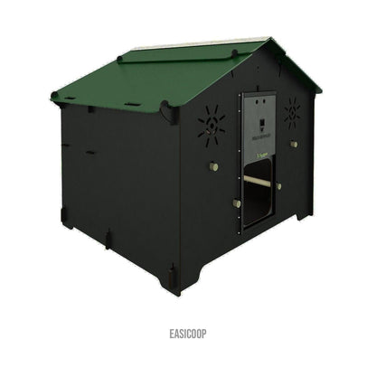 Easicoop Chalet 2XL - HPL Chicken Coop up to 18 large Birds (black) - Chartley Chucks