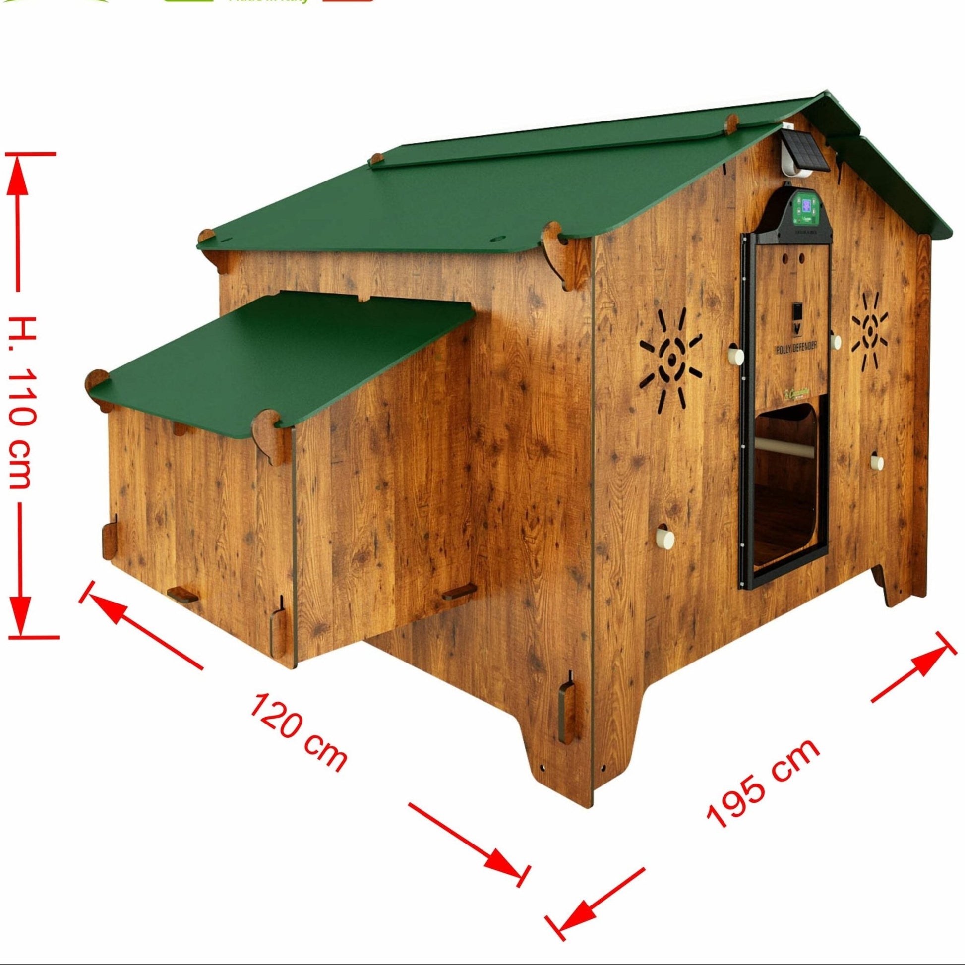 Easicoop Chalet 4XL - HPL Chicken house up to 20 large Birds (wood finish) - Chartley Chucks