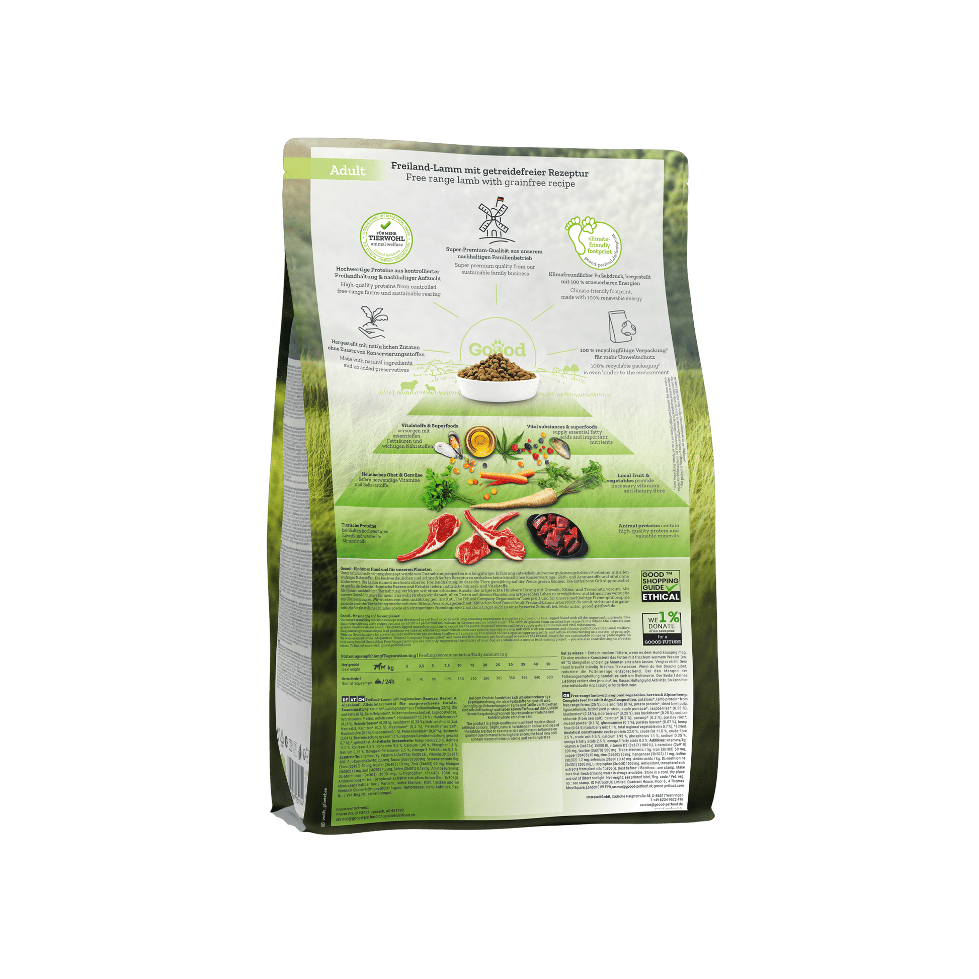 Free Range Lamb Dry Food for Adult Dogs - Chartley Chucks