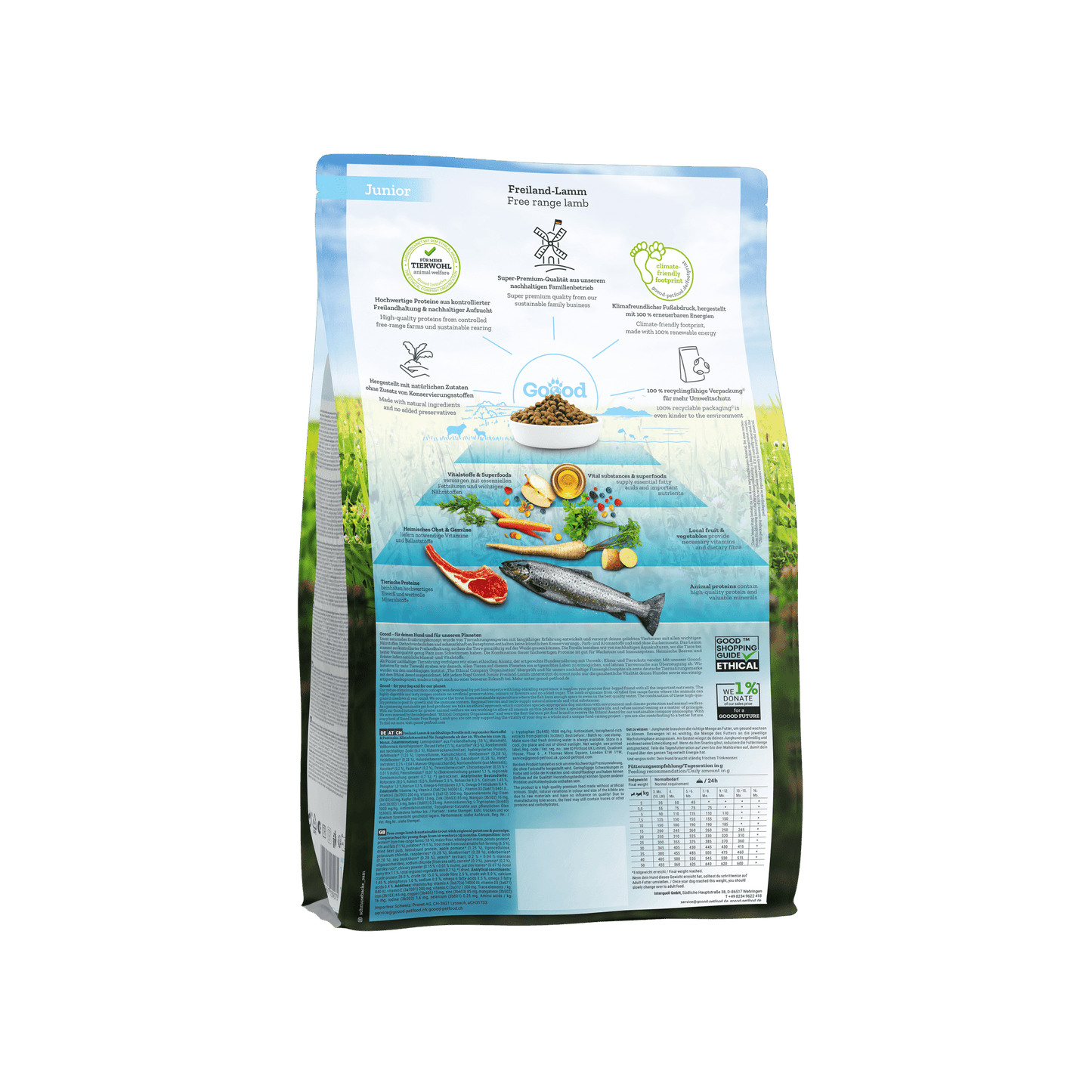 Free Range Lamb & Sustainable Trout Dry Food for Puppies - Chartley Chucks