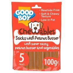Good Boys Chewables Peanut Butter Sticks, 5pk - Chartley Chucks