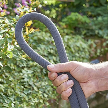HOZELOCK - Hybrid Watering Hose Tuffhoze 25 m : Extremely Flexible, Tuff - Fibre Woven Technology, Suitable for High - pressure Cleaners (40 bar), Durable hose: Ready to Use [8125 8000] Grey - Chartley Chucks