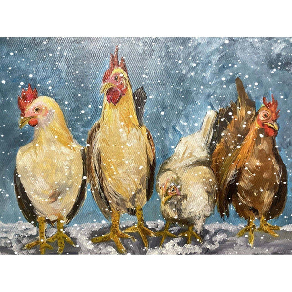 Mixed flock themed Christmas Card - Chartley Chucks