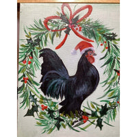 Black Booted Bantam themed Christmas Card
