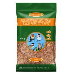 Johnston & Jeff Premium Wild Bird - Wheat-Free with Suet 20kg - Chartley Chucks
