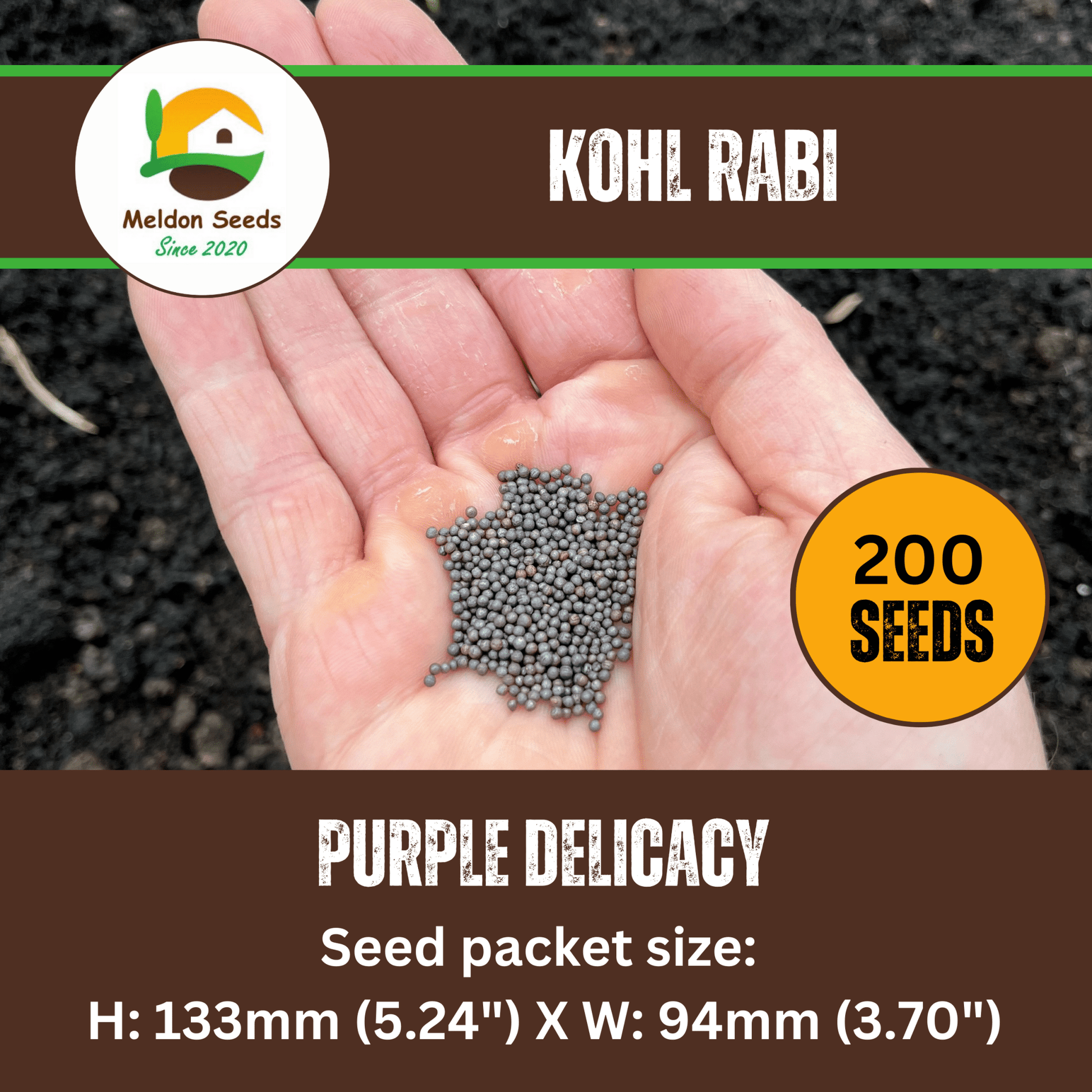 Kohl Rabi Seeds Purple Delicacy - 200 Fresh Kohlrabi Vegetable Seeds UK - Chartley Chucks