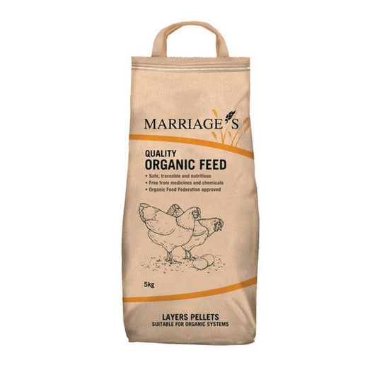 Marriages Organic Layers Pellets 5kg - Chartley Chucks