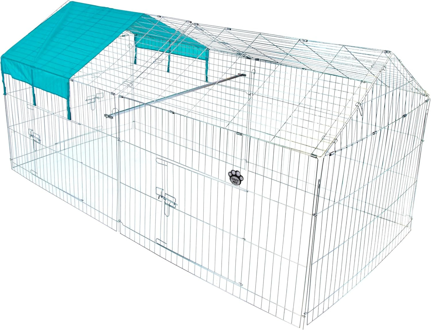 Metal Pet Run with Gabled Roof large - Chartley Chucks