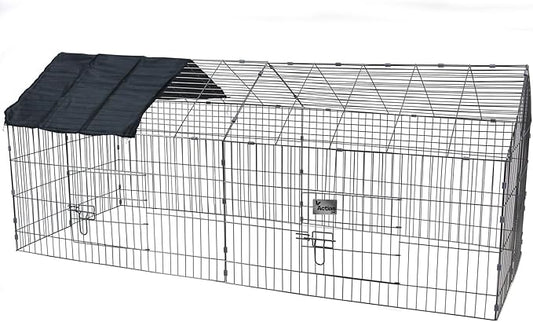Metal Pet Run with Gabled Roof - medium - Chartley Chucks