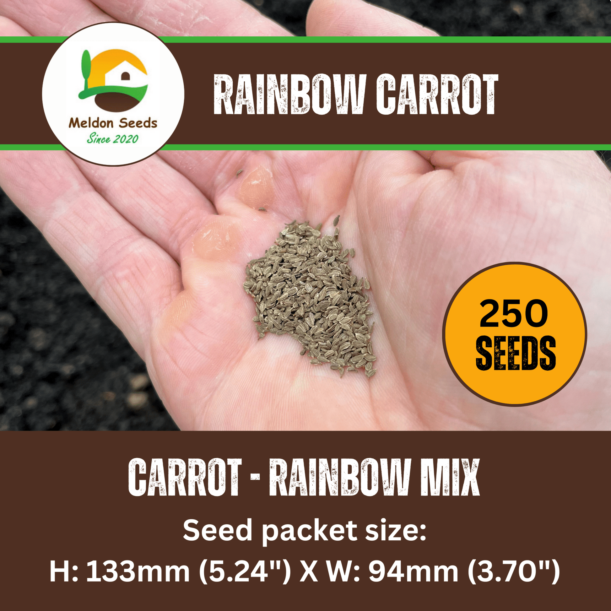 Mixed Carrot 250 Seeds - Rainbow, Red Samurai, Purple Haze - Chartley Chucks