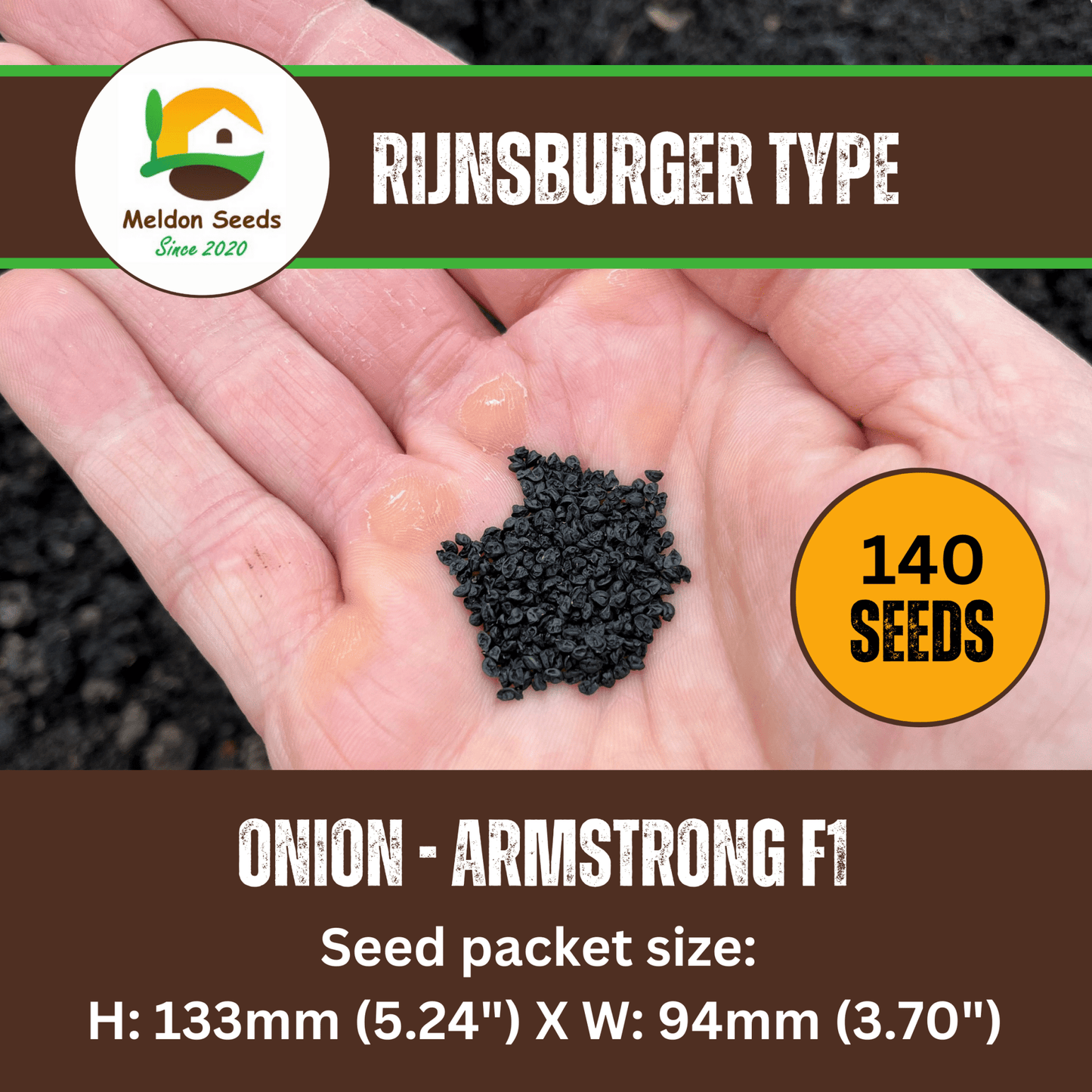 Onion Armstrong F1 140 Seeds - Chartley Chucks