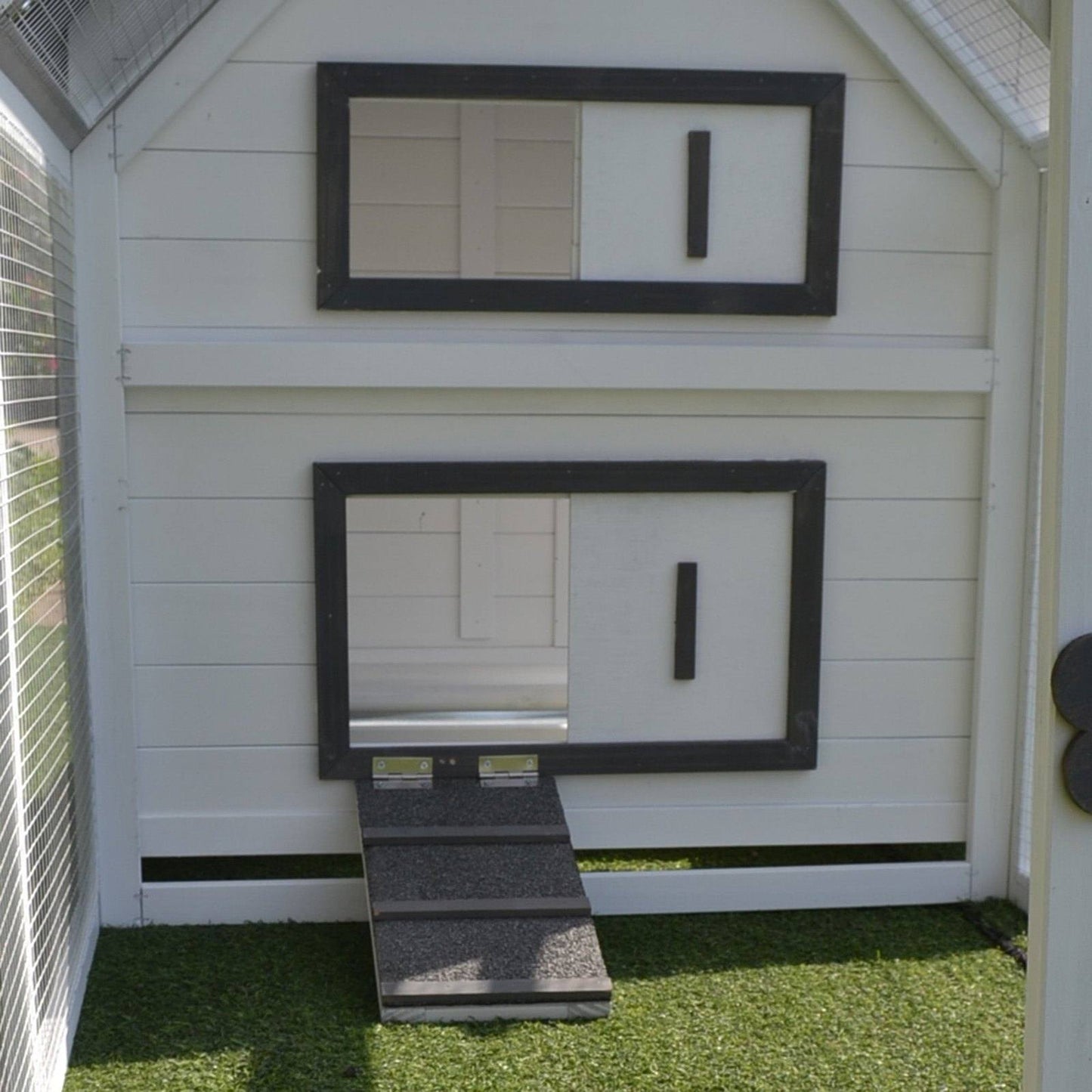 PawHut Chicken Coop with Run Wooden Hen House Pet Poultry Coops Cages Small Animal Outdoor Pen with Nesting Box 166 x 124 x 112cm - Chartley Chucks