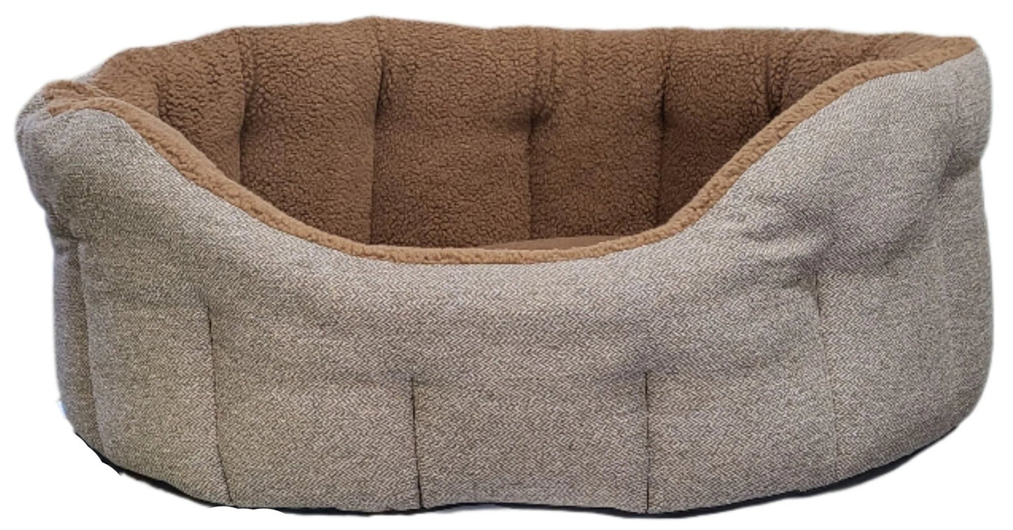 Premium Orkney Tweed Fleece Lined Bolster Beds - Chartley Chucks