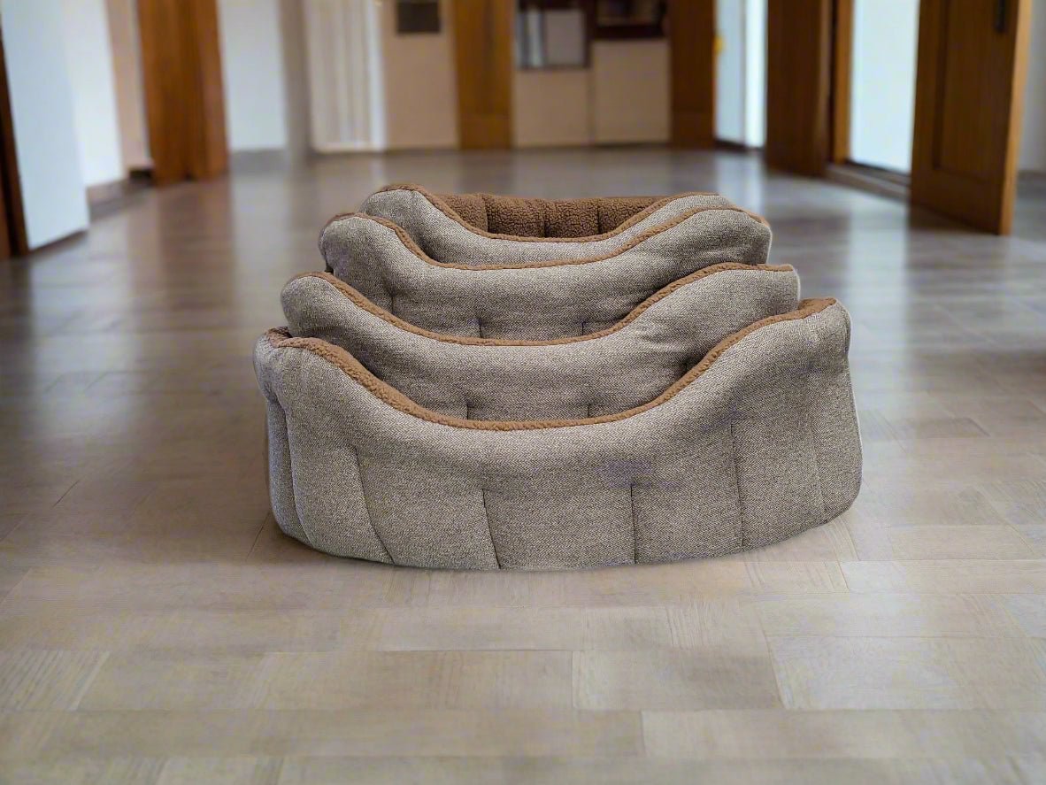 Premium Orkney Tweed Fleece Lined Bolster Beds - Chartley Chucks