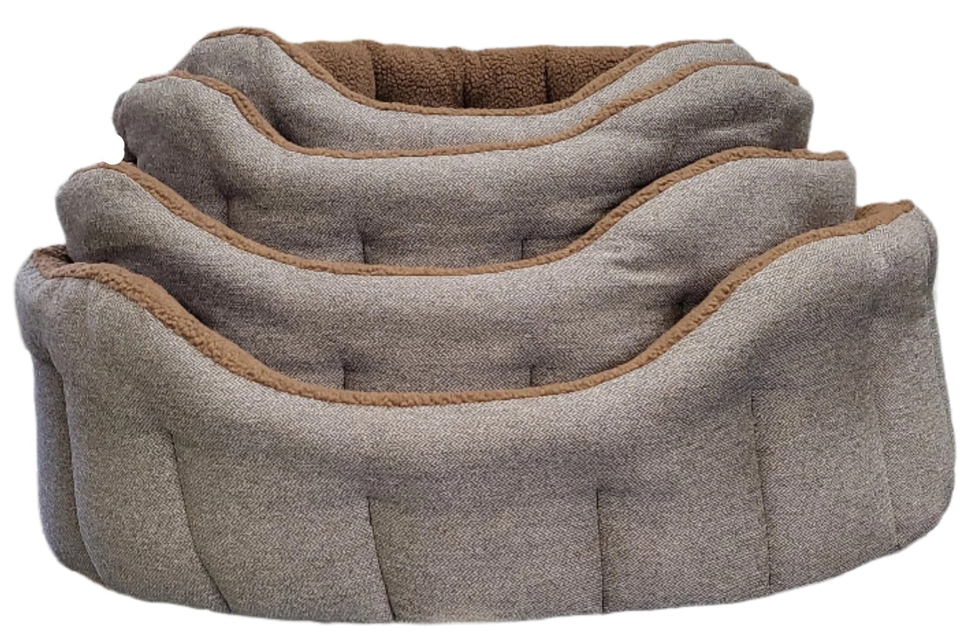 Premium Orkney Tweed Fleece Lined Bolster Beds - Chartley Chucks