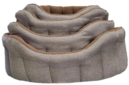 Premium Orkney Tweed Fleece Lined Bolster Beds - Chartley Chucks