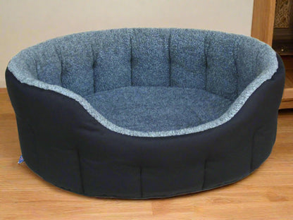 Premium Oval Bolster Style Heavy Duty Fleece Lined Machine Washable Dog Bed - Chartley Chucks