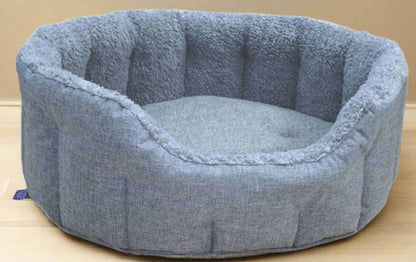 Premium Oval Bolster Style Heavy Duty Fleece Lined Machine Washable Dog Bed - Chartley Chucks